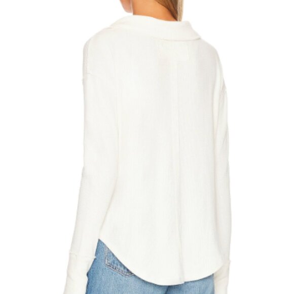 Free People Anakin Thermal Top Ecru White Size Small - Picture 3 of 10